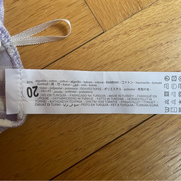 Zara - High Rise Shorts - size M - purple white gingham - Picture 5 of 5